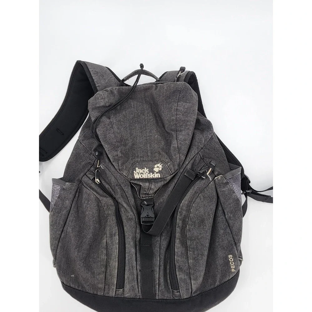 Jack Wolfskin Pecos Backpack Snuggle Up Black Grey Daypack Hiking Bag